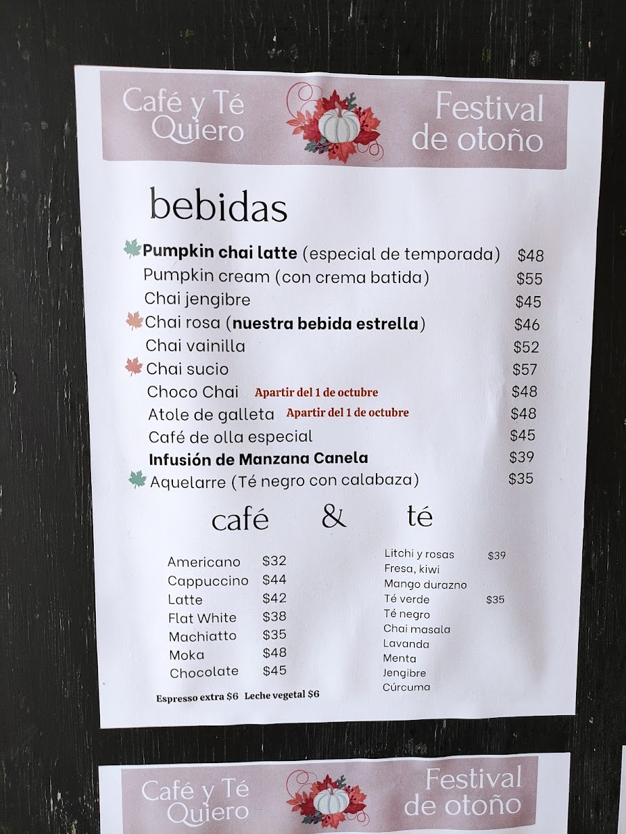 Café y Té Quiero Menu - Image 3